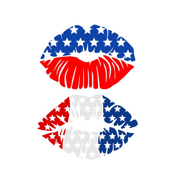 USA American Flag Lips Cuttable Design