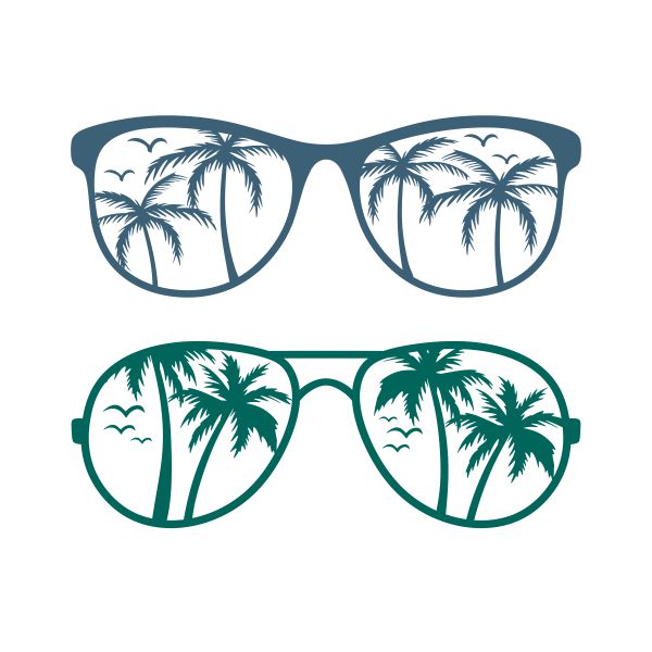 Palm Tree Sunglasses Cuttable Design