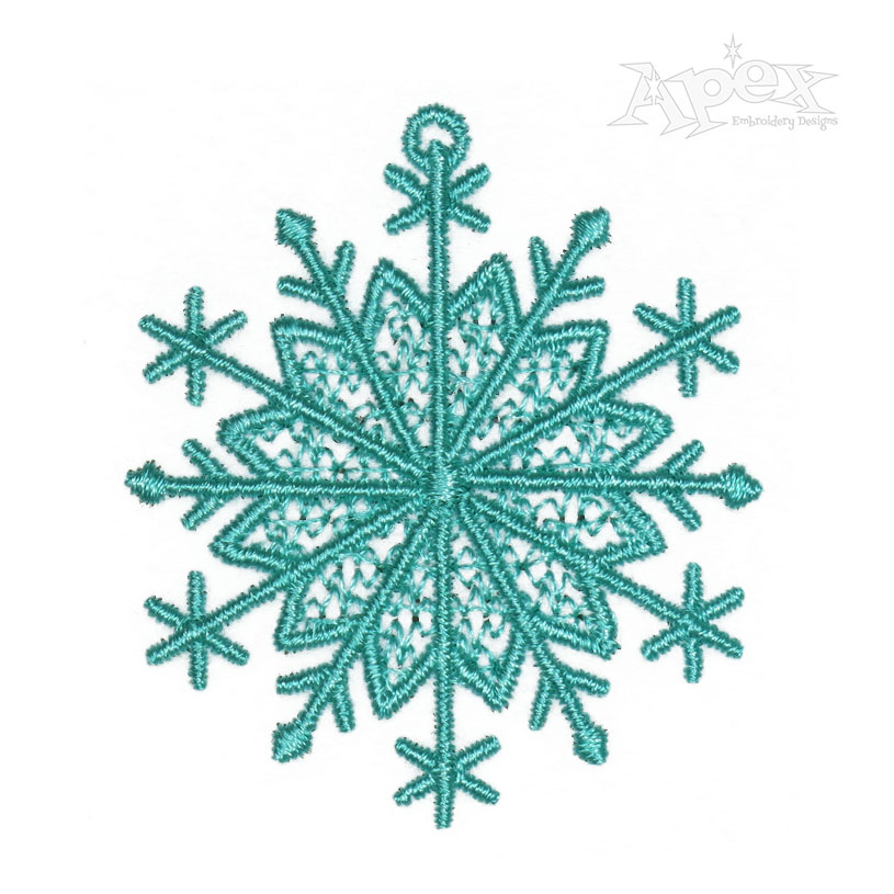 Snowflake Earrings Free Standing Lace ITH Embroidery Design