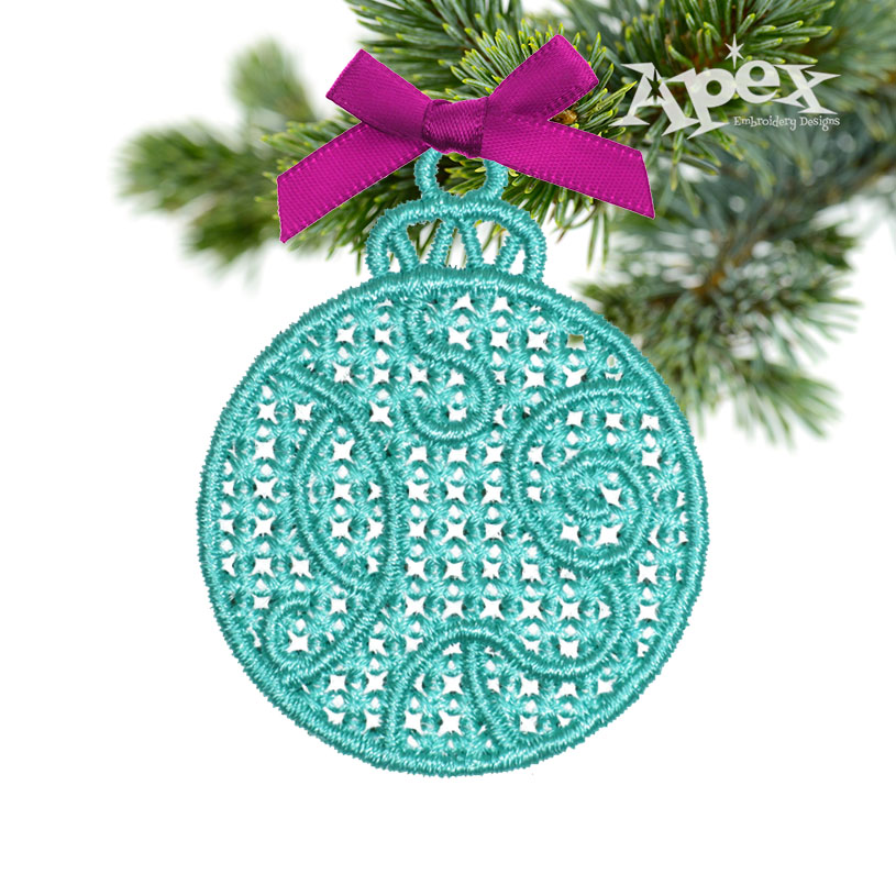 Christmas Ornament Free Standing Lace ITH Embroidery Design