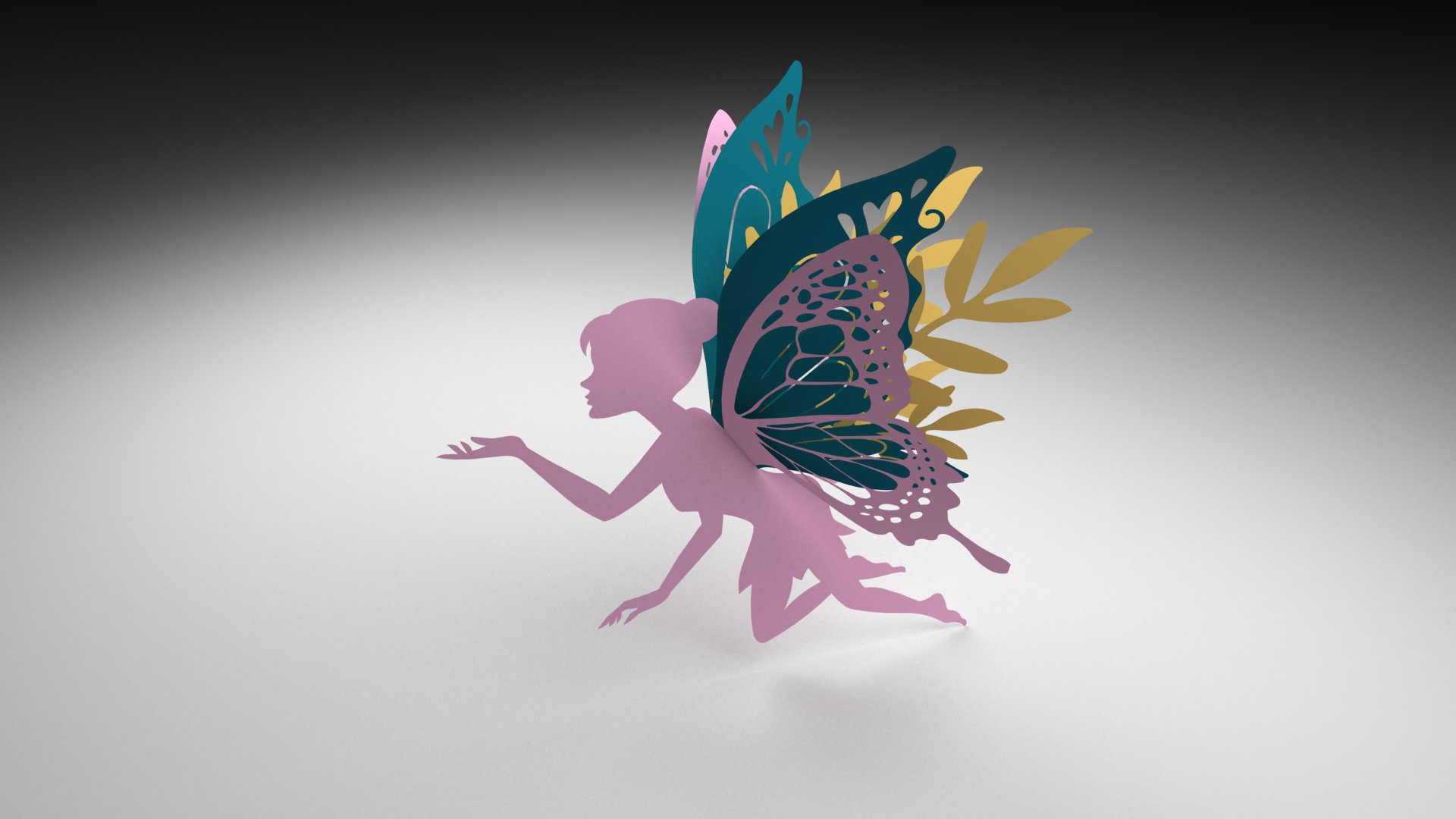 Fairy 3D Multi-Layer SVG Cuttable Design