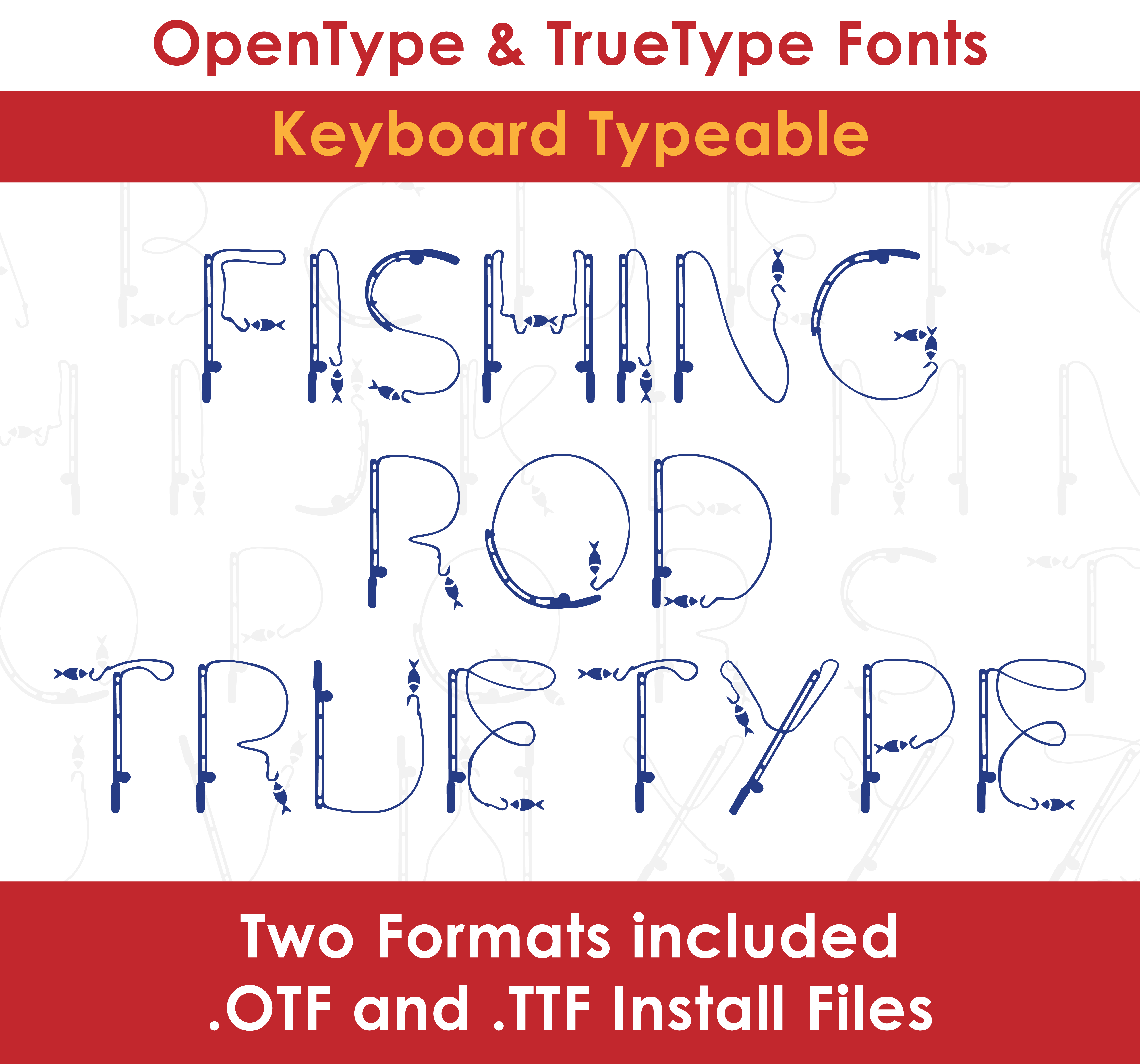 Fishing Rod TrueType Font