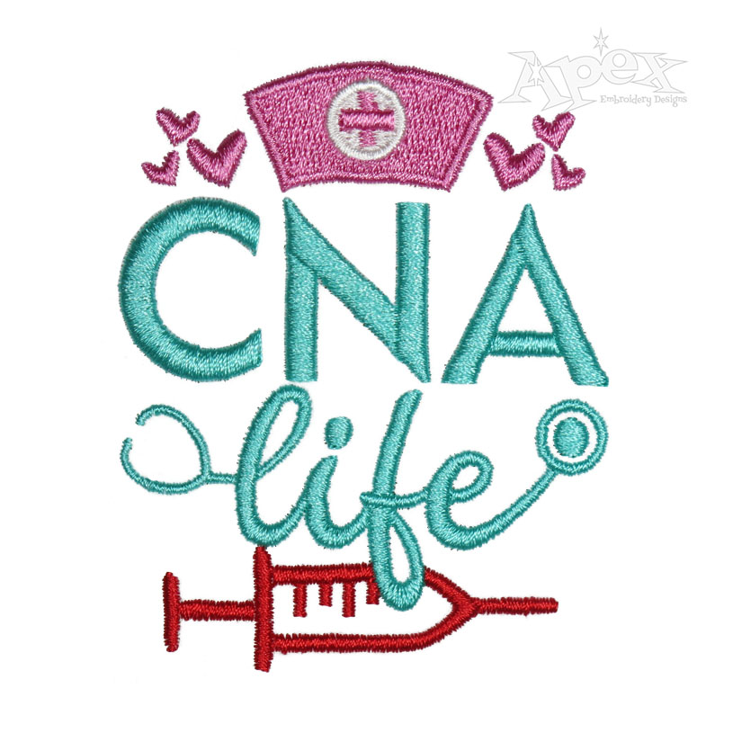 CNA Life Embroidery Design