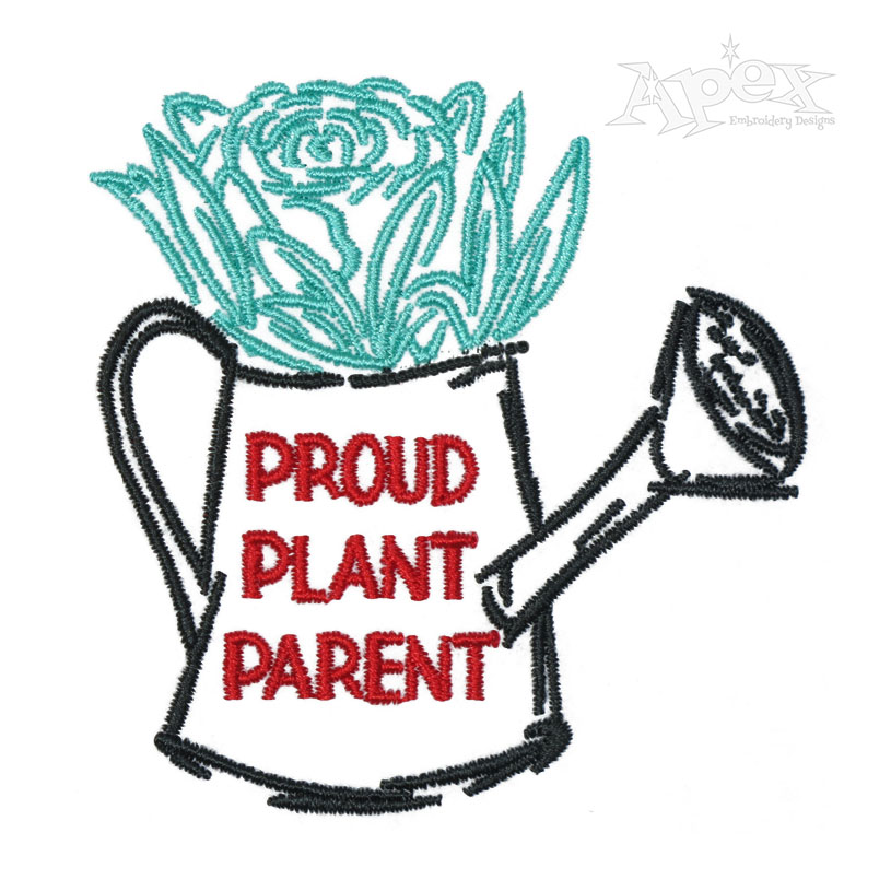 Proud Plant Parent Embroidery Design