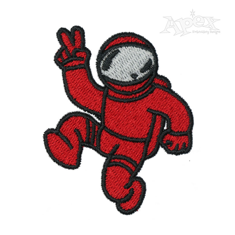 Astronaut Embroidery Design