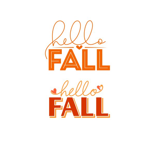 Hello Fall Cuttable Design