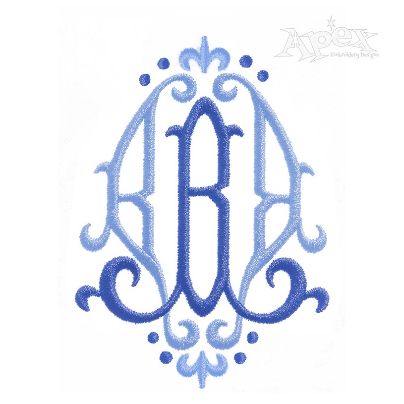 Royal Fleur Monogram Embroidery Fonts