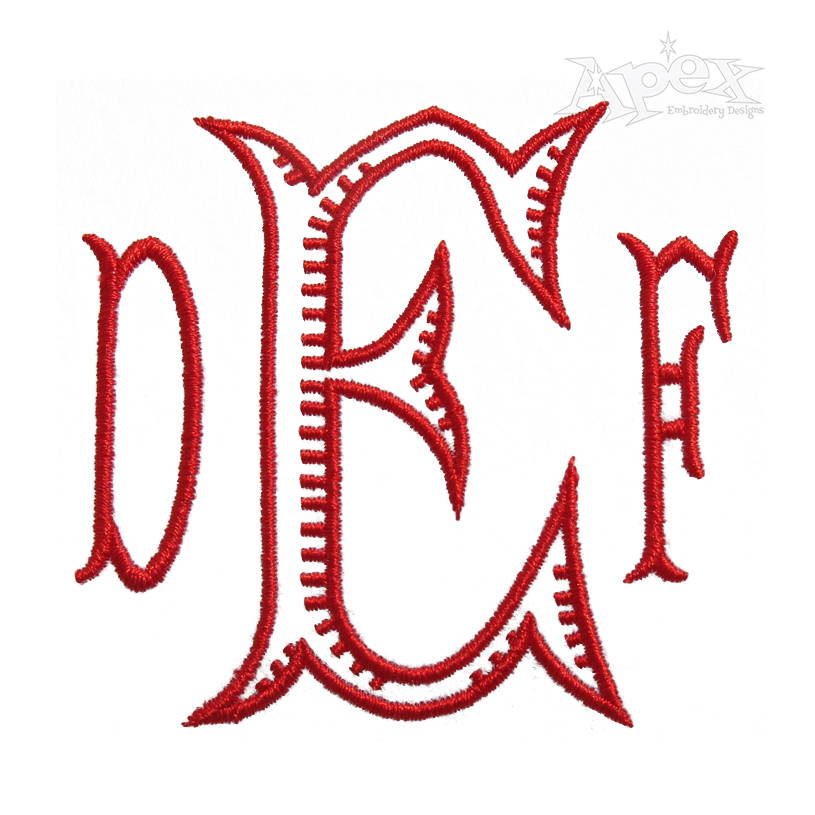 Ribbed Monogram Embroidery Font