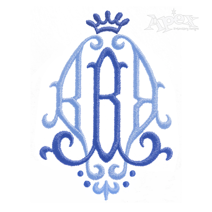 Royal Fleur Monogram Embroidery Font