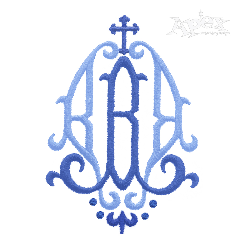 Royal Fleur Monogram Embroidery Font