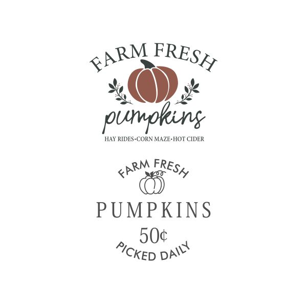 Farm Fresh Pumpkins Cuttable Design