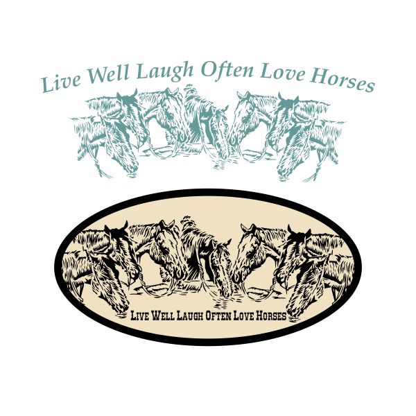  Live Well Laugh Often Love Horses Cuttable Design