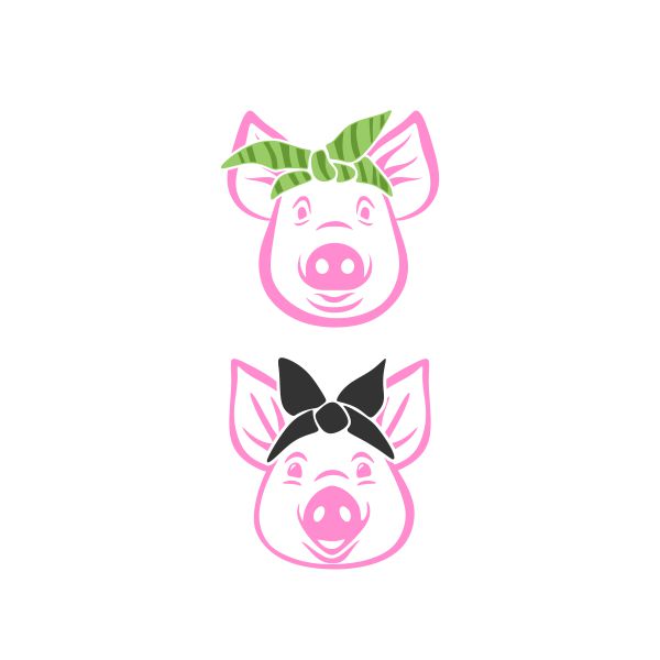 Bandana Pig Cuttable Design