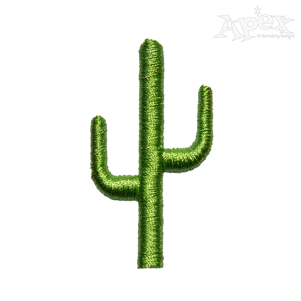 Puffy Cactus 3D Puff Foam Embroidery Design