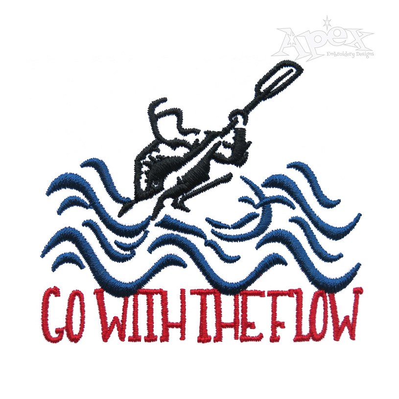 Go With The Flow Embroidery Design
