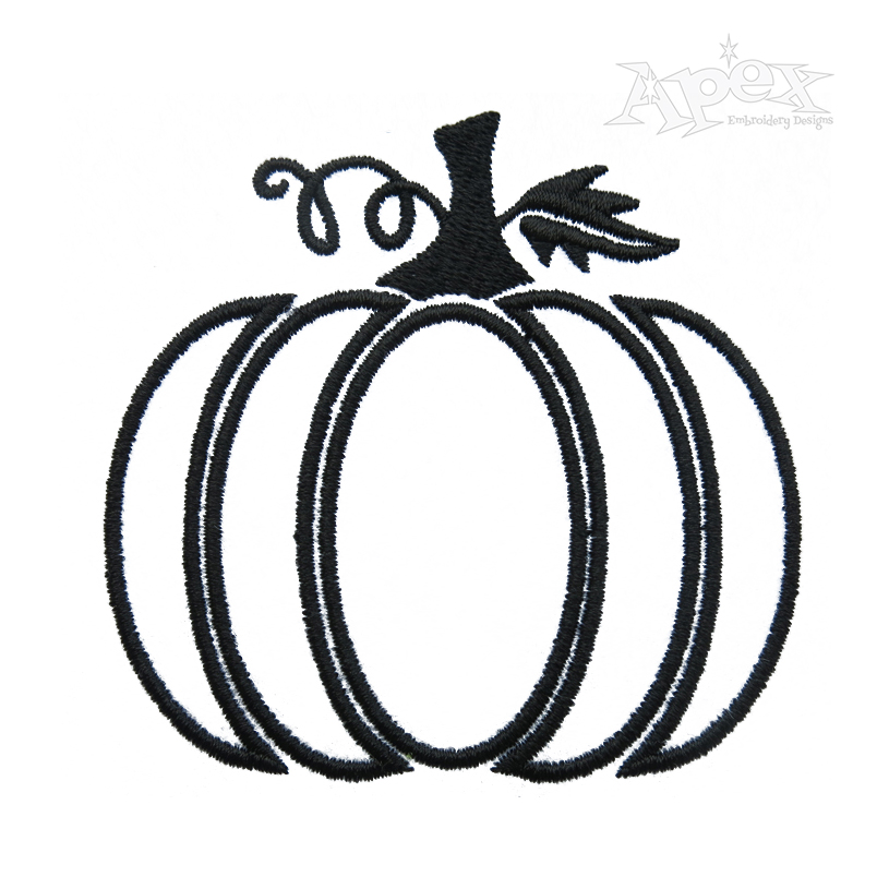 Pumpkin Applique Embroidery Design