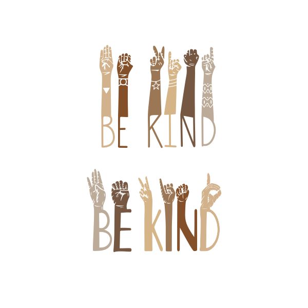 Be Kind Hand Sign Cuttable Design