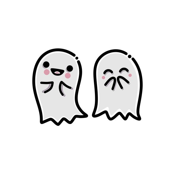 Hand-drawn Halloween Cute Ghost Collection