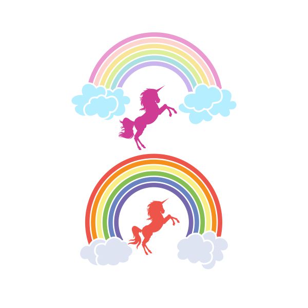 Rainbow Unicorn Cuttable Design