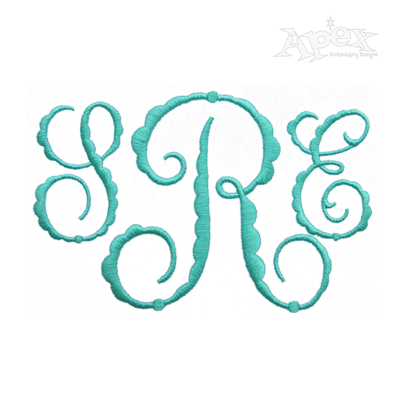 Emma Scallop Embroidery Font