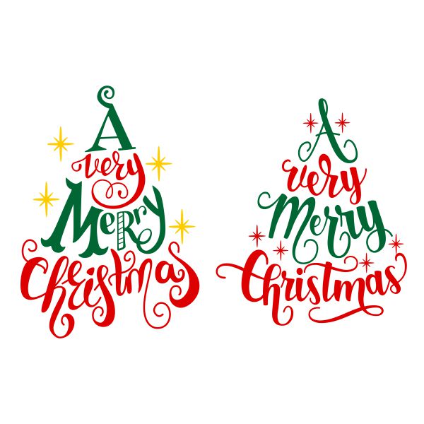 Merry And Bright Christmas Cuttable Design | Apex Designs & Fonts