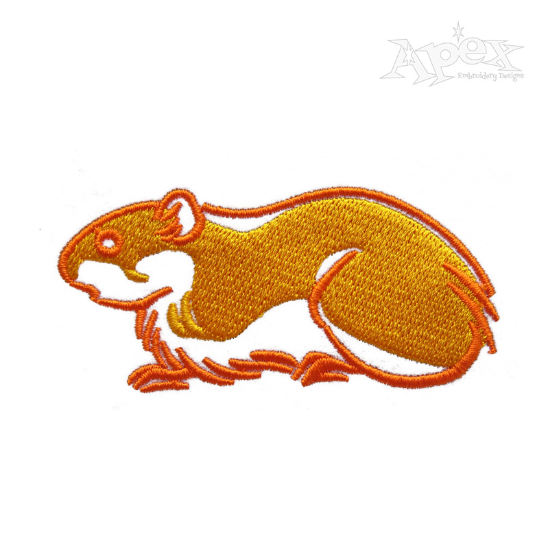 Guinea Pig Embroidery Design