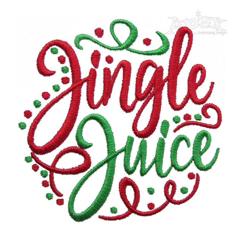 Jingle Juice Embroidery Design