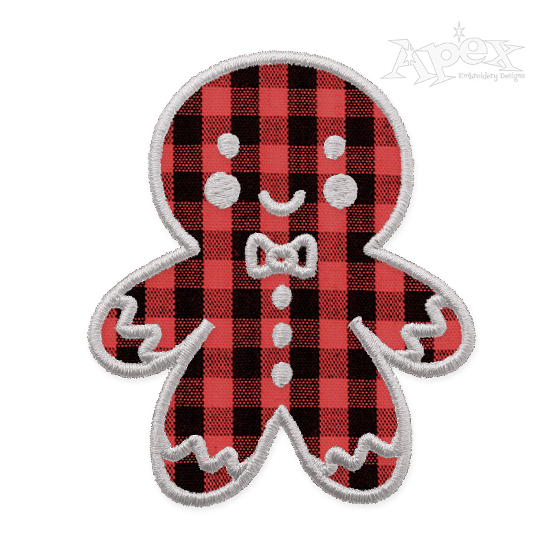 Christmas Gingerbread Ginger Boy Embroidery Design