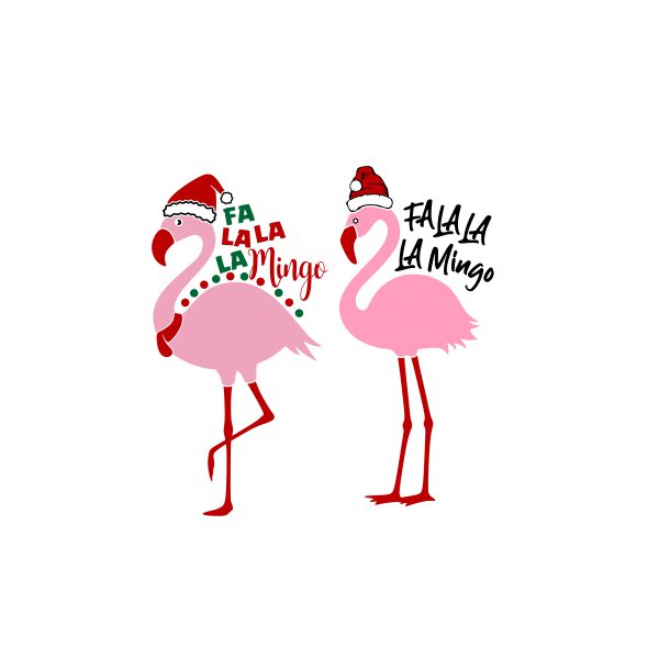 Christmas Falalalamingo Flamingo Cuttable Design