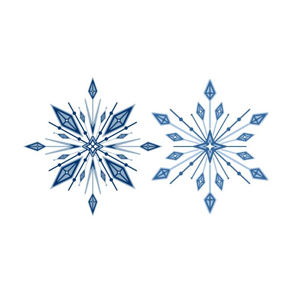 Christmas Frozen Snowflake Cuttable Design