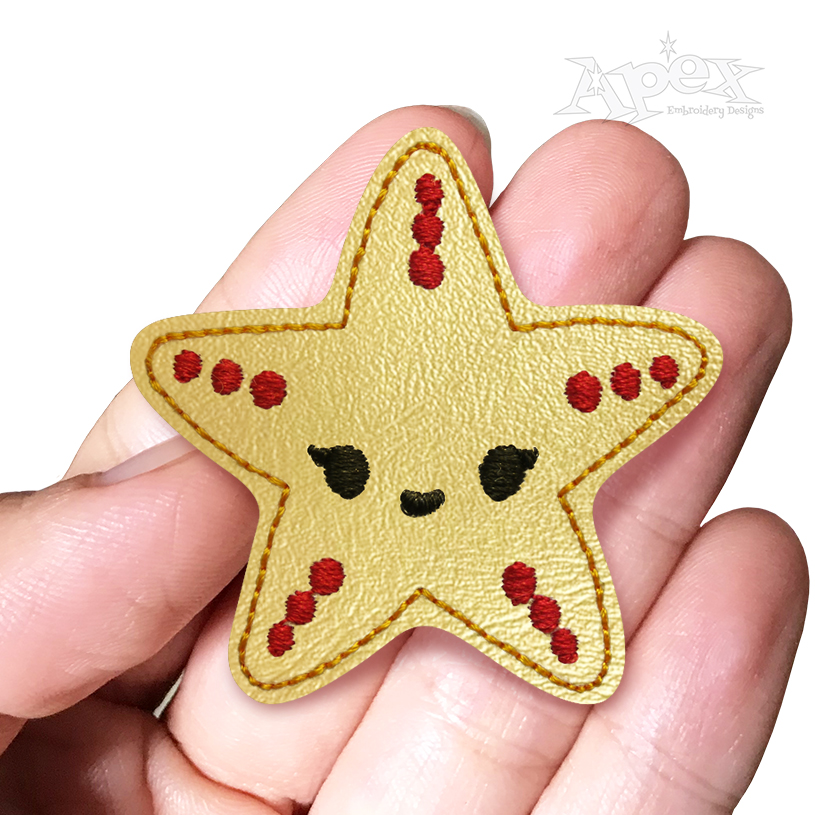 Lovely Starfish Feltie ITH Embroidery Design