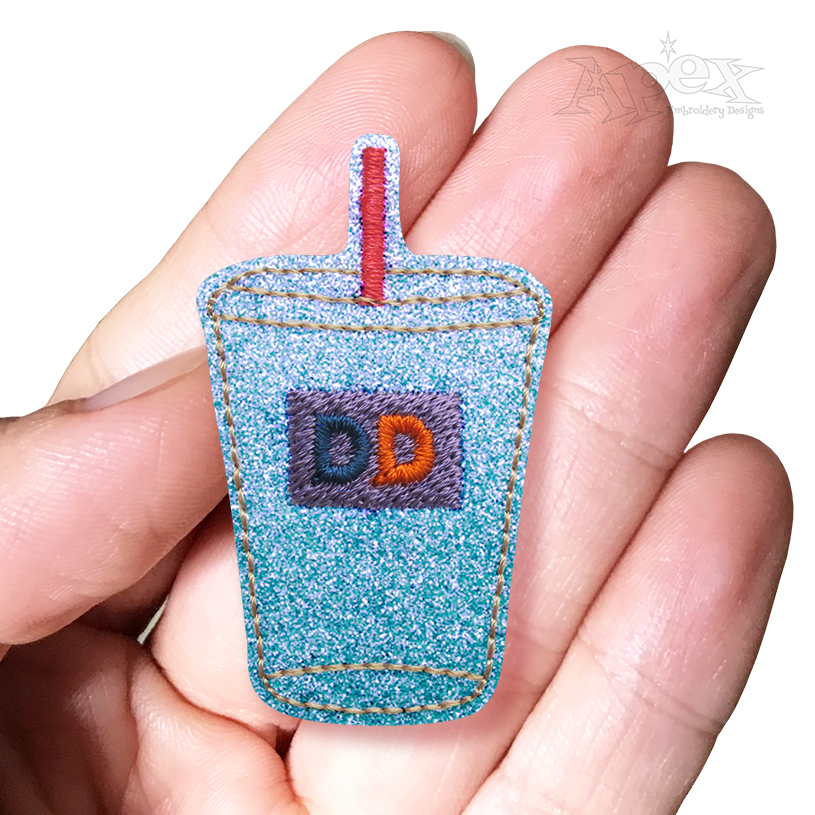 DD Drink Feltie ITH Embroidery Design