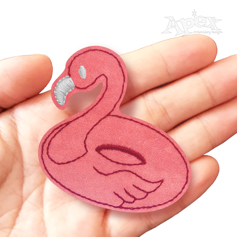 Flamingo Float Feltie ITH Embroidery Design