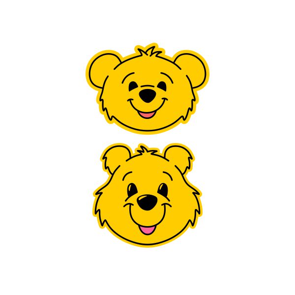 Happy Pooh Bear Cuttable Design