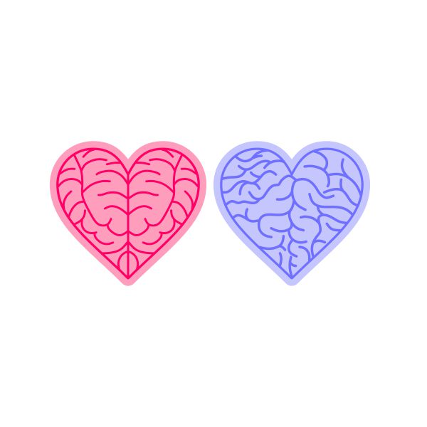 Brain Heart Cuttable Design