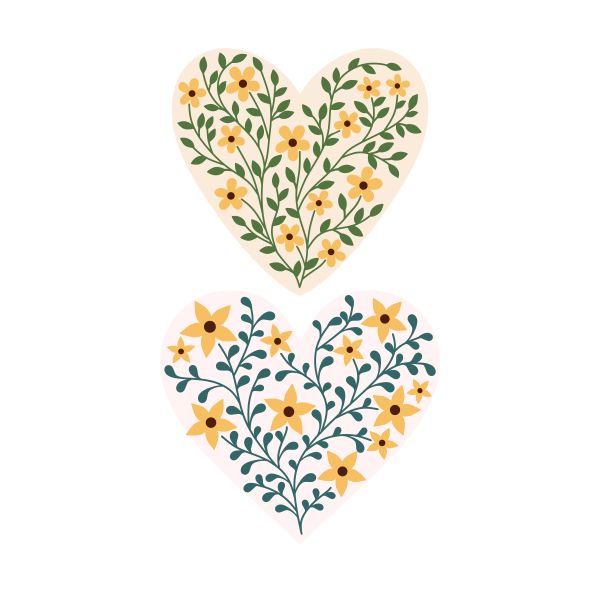 Floral Heart Cuttable Design