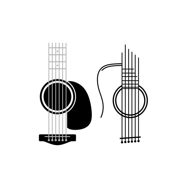 Guitar Tumbler Strings Cuttable Design