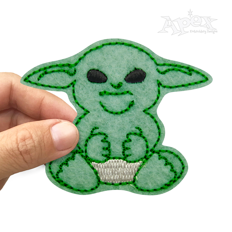 Baby Alien Feltie ITH Embroidery Design