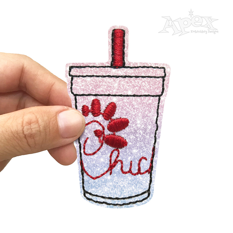 Chic Cup Feltie ITH Embroidery Design