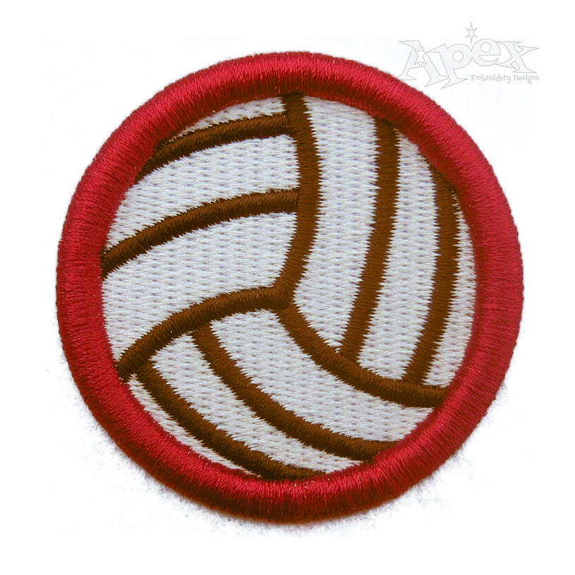 Volleyball 3D Puff Embroidery Design