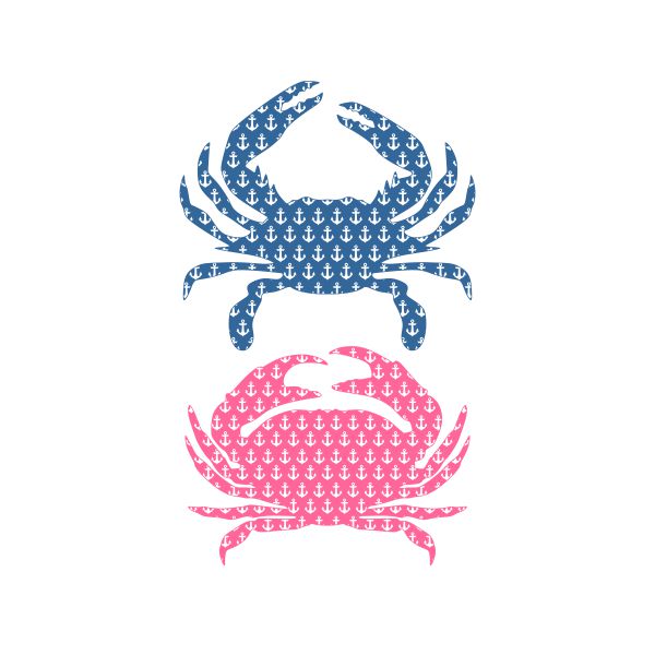 Anchors Patterned Crab Cuttable Design
