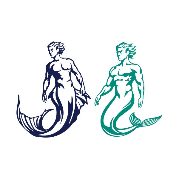 Male Mermaid Cuttable Design