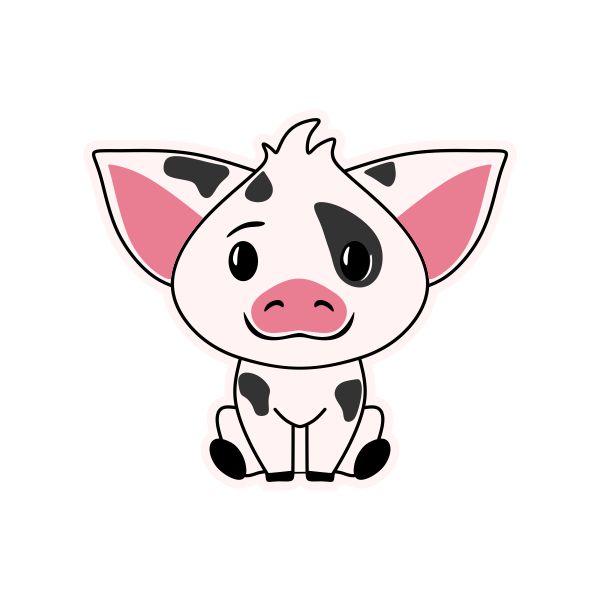 Baby Spotted Pig Cuttable Design
