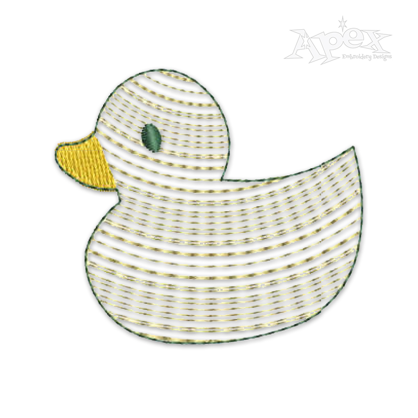 Baby Duck Sketch Embroidery Design