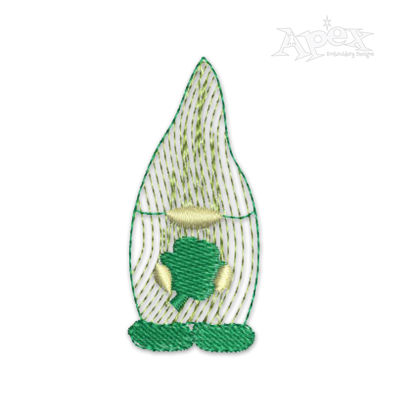 St. Patrick's Day Gnome Sketch Embroidery Design