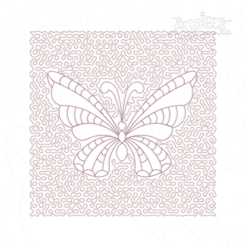 Butterfly Quilt Block Embroidery Design