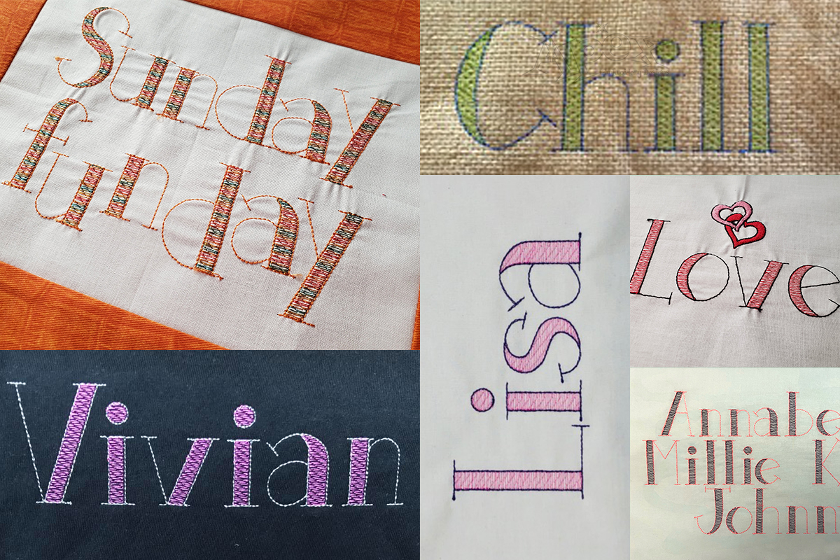 Quinn Scribble Sketch Embroidery Font