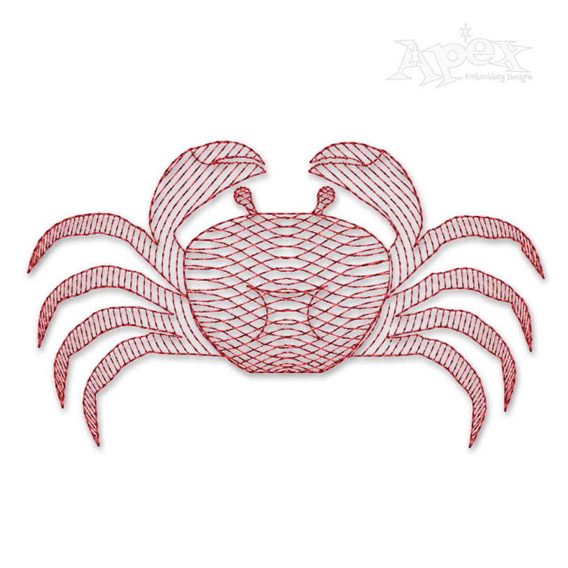 Crab Sketch Embroidery Design