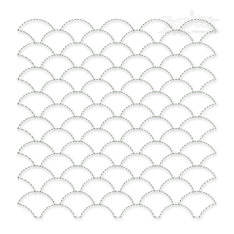  Sashiko Pattern #4 Quilt Block Embroidery Design