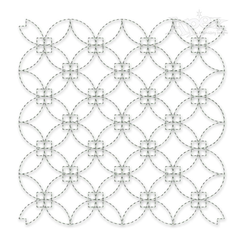 Sashiko Pattern #3 Quilt Block Embroidery Design
